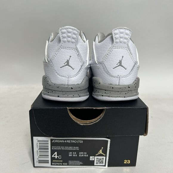 Nike Air Jordan 4 Retro TD “White Oreo” 2024 - Picture 4 of 5